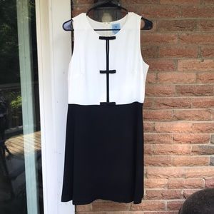 Black and white bow dress